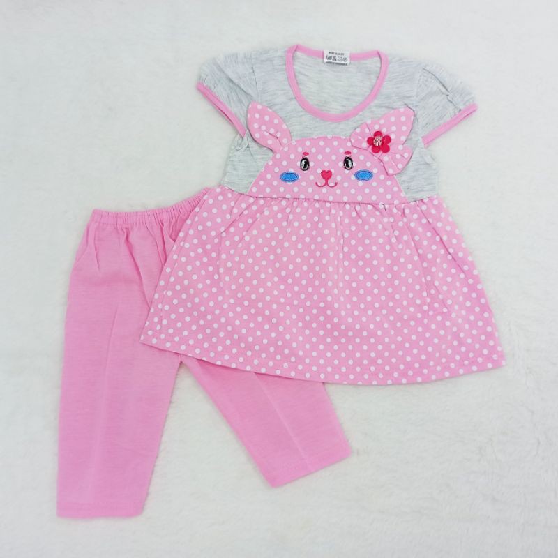 [Ss-1044] Setelan Anak Perempuan Size 1-2tahun, Baju Anak Lucu, Pakaian Anak Cewek