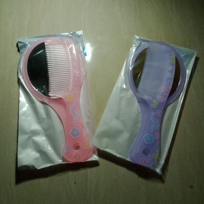 Kaca dan Sisir 1 Set, Kaca dan Sisir Anak, Kaca dan Sisir Anak Perempuan, Kaca dan Sisir Rambut