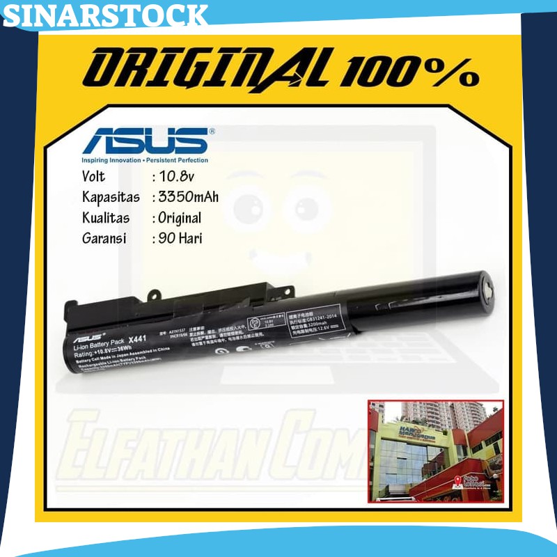 Baterai ORIGINAL Laptop Asus VIVOBOOK X441 X441N X441S X441U Series