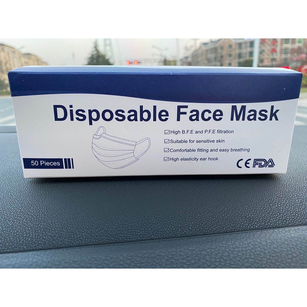 DISPOSABLE FACE MASK / MASKER 3 PLAY ISI 50 PCS / MASKER MEDIS