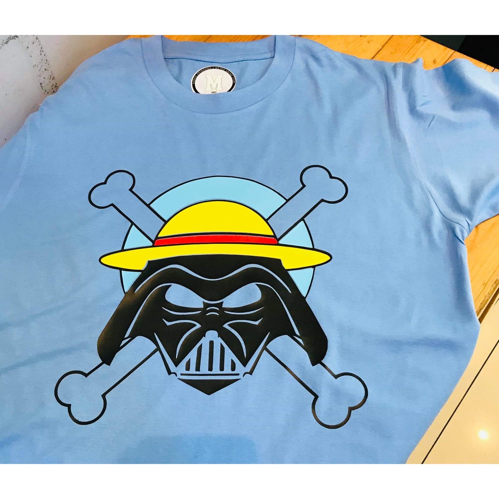 Kaos distro Anime StrawVADER Parody OnePiece Baby Blue