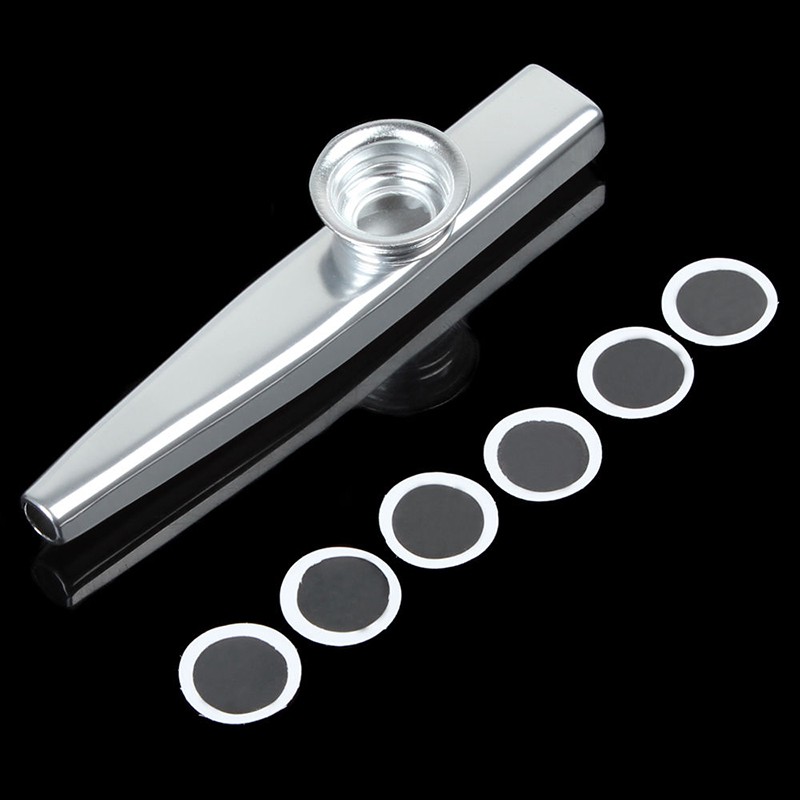 Kazoo Harmonika Metal Aluminium Silver