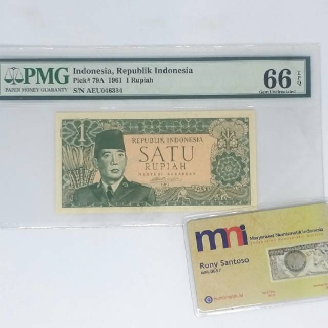 Uang Kuno 1 Rupiah Seri Soekarno Borneo