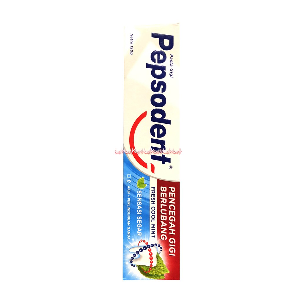 Pepsodent 190gr Pencegah Gigi Berlubang Odol Pasta Gigi Fresh cool Mint Pepsonden Toothpaste