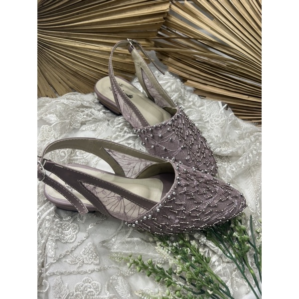 sandal wanita wedding sabrina mauve 2cm