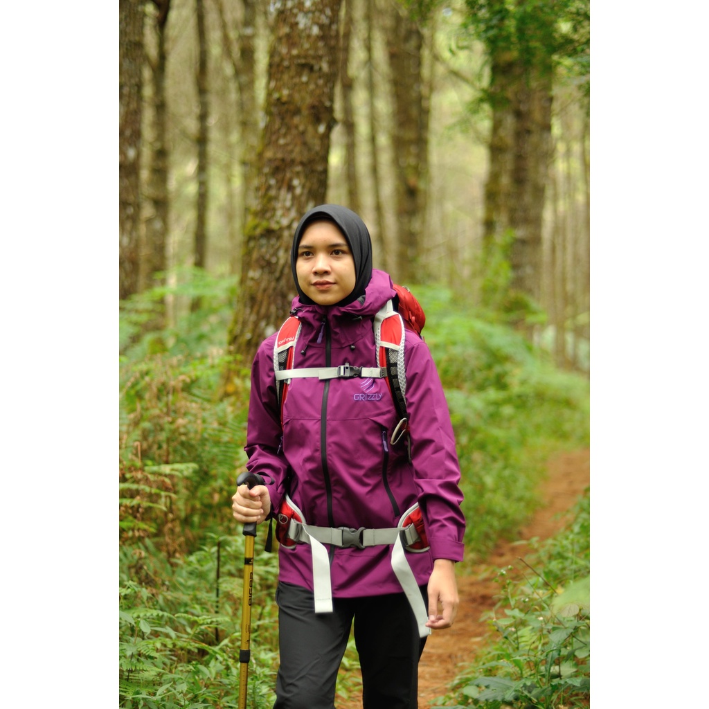 JAKET GUNUNG GRIZZLY OUTDOOR WOMEN SERIES "JAYAGIRI" PURPLE