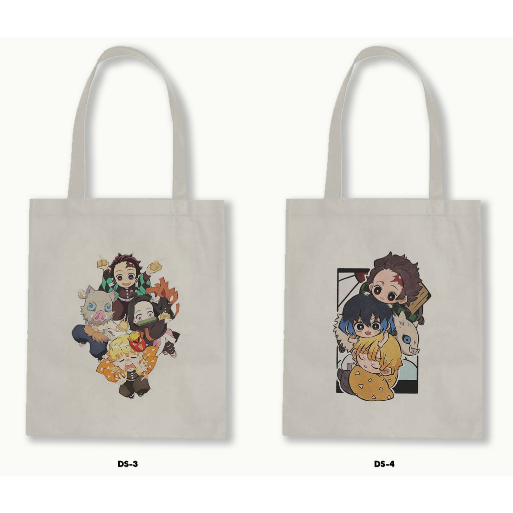 TOTE BAG BLACU - ANIME DEMON SLAYER