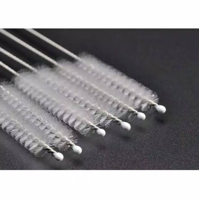 Sikat pembersih sedotan stainless brush straw sedotan stainless lengkung