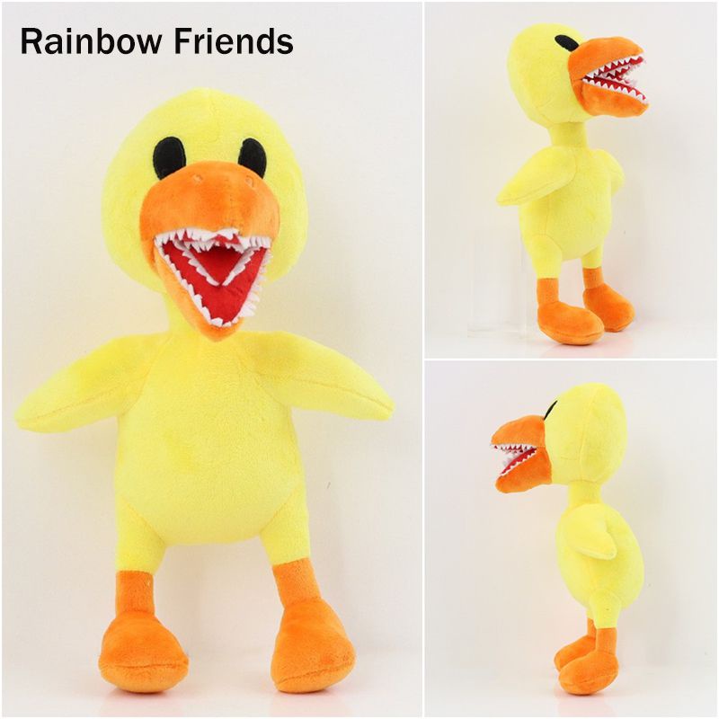 29cm Cute Rainbow Friends Yellow Duck Plush Toy Cartoon Soft Stuffed Doll Kid Gift