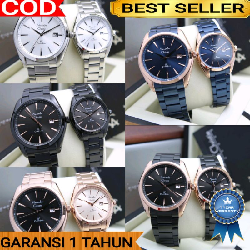 Jam Tangan Couple Alexandre Christie AC 8658 Original Garansi Resmi 1 Tahun