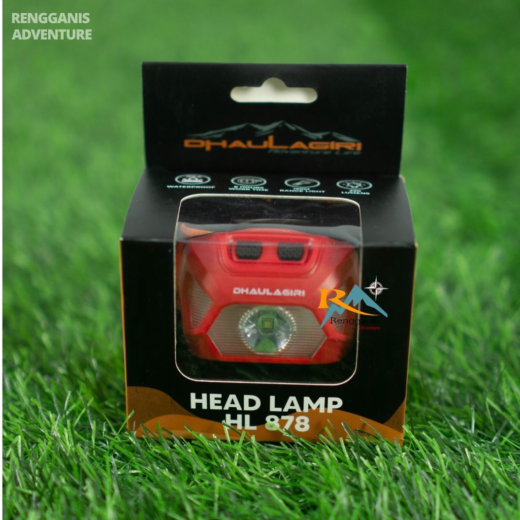 Headlamp Dhaulagiri HL 878 HL 858 Waterproof Batre AAA Senter Kepala Hiking