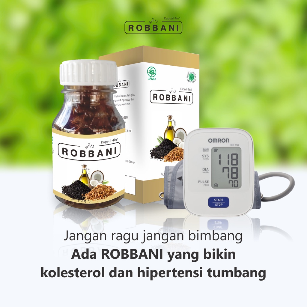 Robbani obat asam urat darah tinggi hipertensi nyeri sendi diabetes kencing manis penurun gula darah kolesterol habbatussauda oil extra propolis sm asli original herbal bpom ampuh