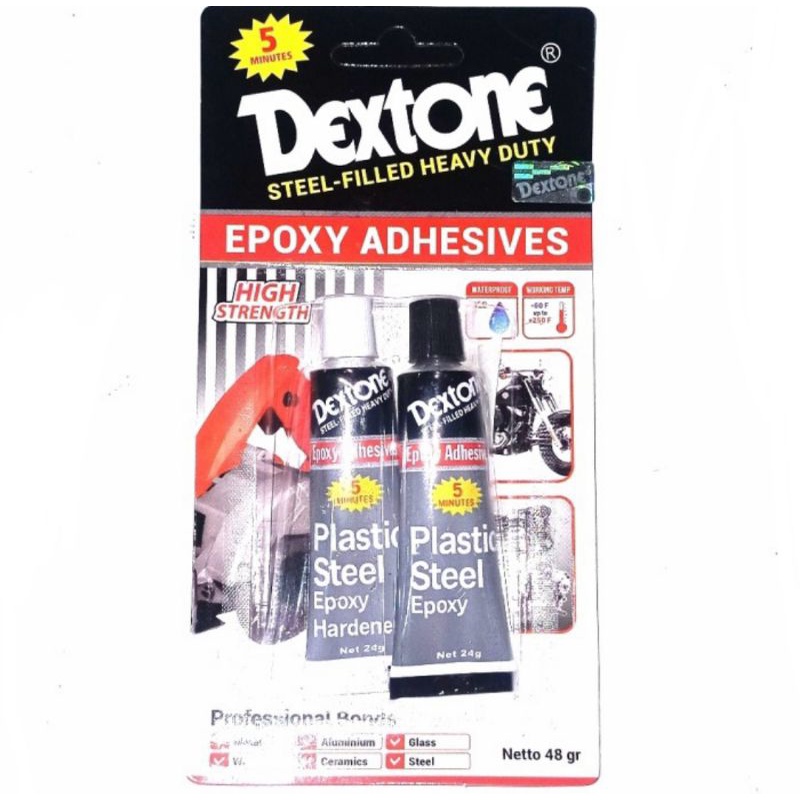 Dextone Epoxy Adhesive 5 minutes kemasan 48gram Lem Aduk/Lem Campur/Lem Resin
