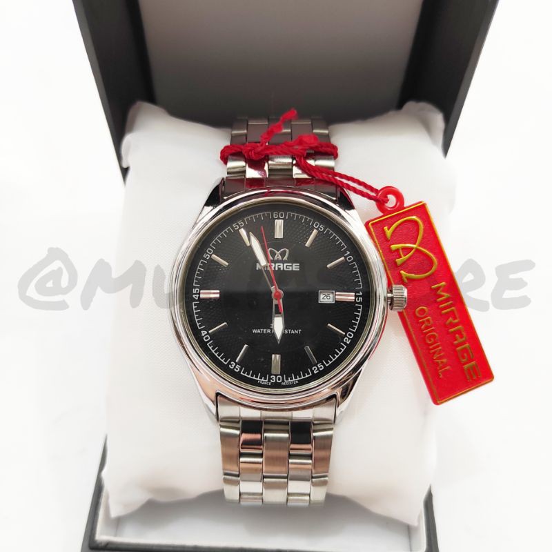 Jam Tangan Pria Mirage Original 8300 BRP M Silver Analog