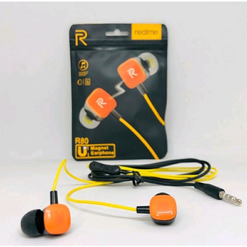 HEADSET REALME R80 ( MAGNET EARPHONE) / HANDSFREE REALME R80 ( MAGNET EARPHONE)