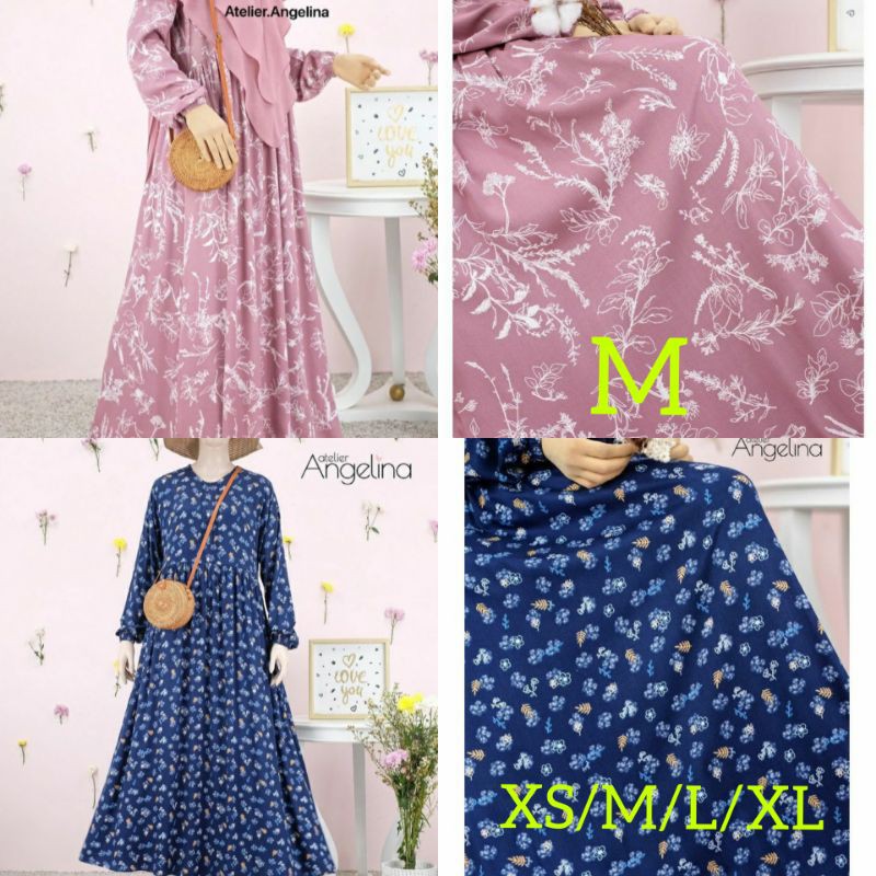 Sarah Dress  April 2021 Atelier Angelina XS S M L XL kawachi dusty pink smokeyflo navy paris viscose