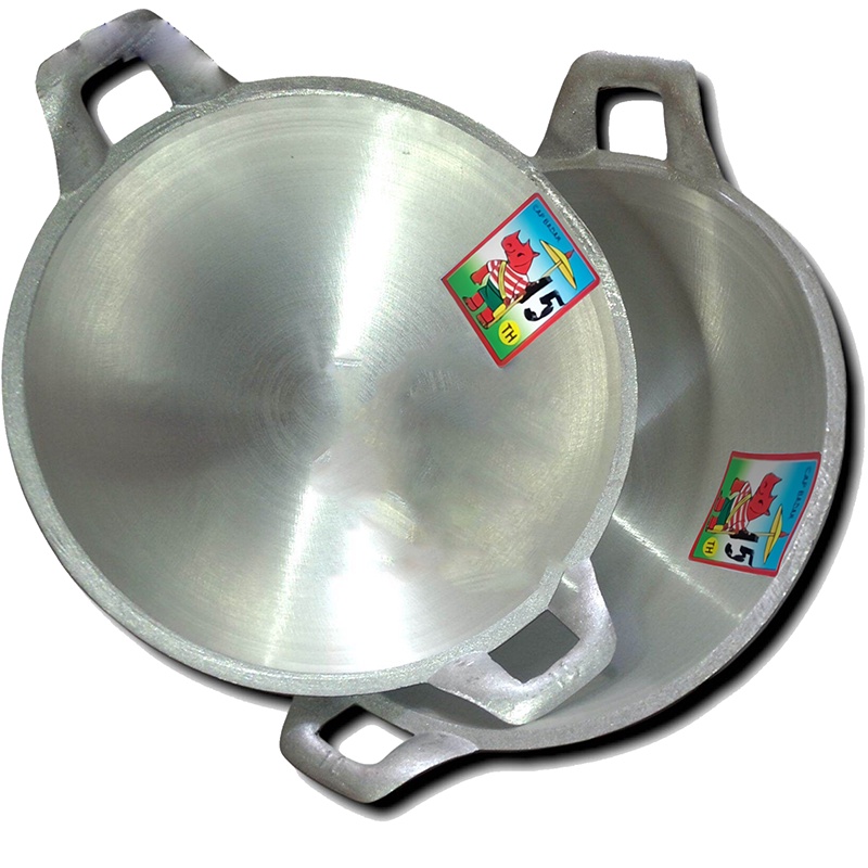 KLF - Kuali / wajan Cap Badak TH bahan alumunium tebal anti lengket No . 10 , 11 & 12 inch / kuali u