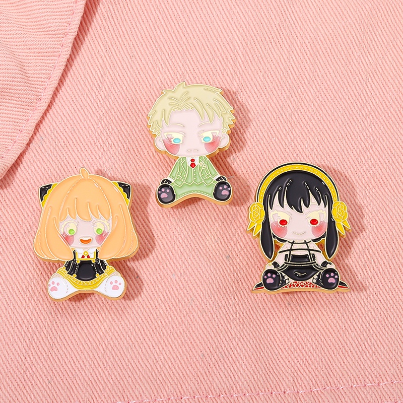 Bros Pin Enamel Desain Kartun Anime Anya Forger Yorger Untuk Hadiah