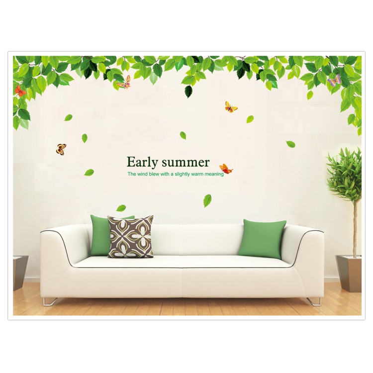 RELIZA WALL STICKER RENDA HIJAU DAUN STIKER DINDING AY901