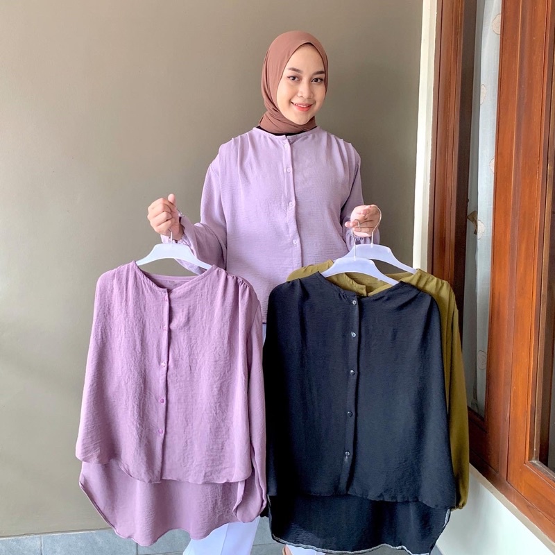 MOAH BLOUSE || BLOUSE CRINCLE AIRFLOW