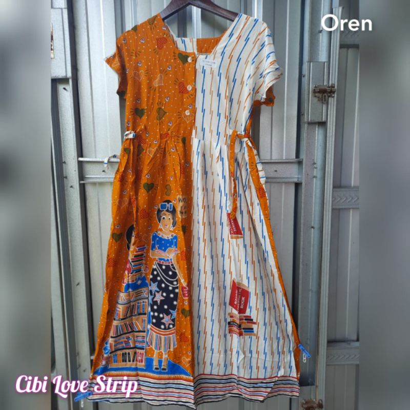 Daster Cibi Lengan Motif Bahan Rayon Premium Tali Samping Kanan Kiri