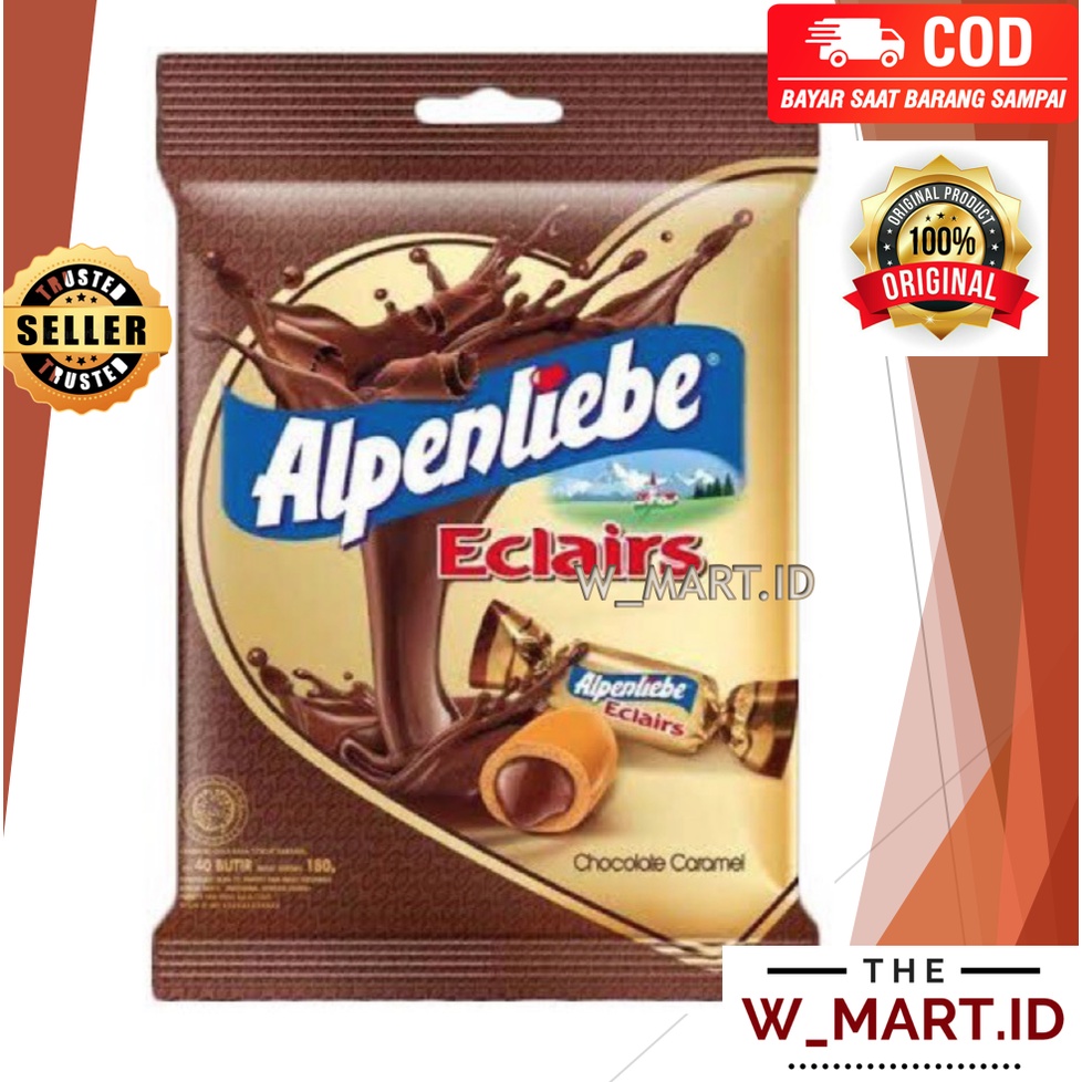 

ALPENLIEBE ECLAIRS CANDY CHOCOLATE CARAMEL PERMEN KARAMEL 126 GR