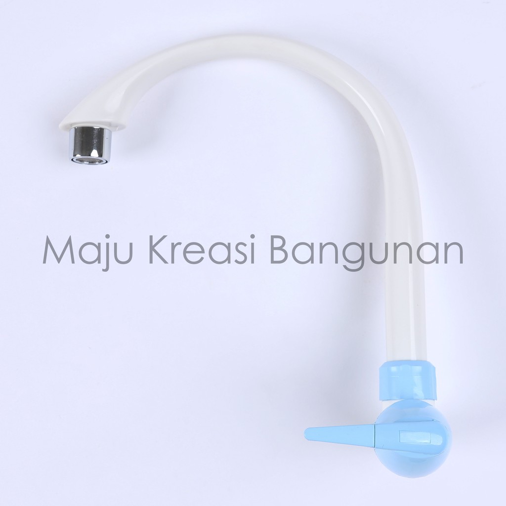 Kran Angsa Dapur Keran Cuci Piring Sink PVC Plastik Engkol Mahkota Merk FTA