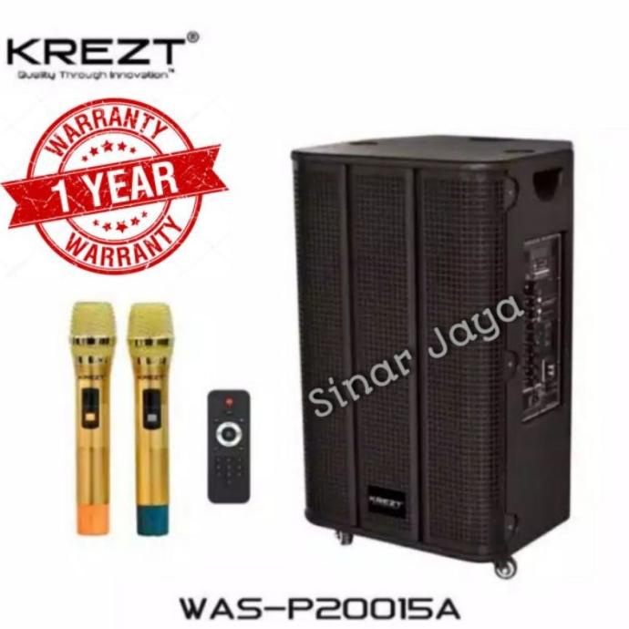 ORIGINAL - SPEAKER AKTIF PORTABLE 15 INCH KREZT WAS P20015A GARANSI DG63213ES