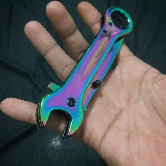 Promo! PISAU LIPAT CK RAINBOW P1202 FOLDING KNIFE TOOLKIT KUNCI RING SURVIVAL Murah!