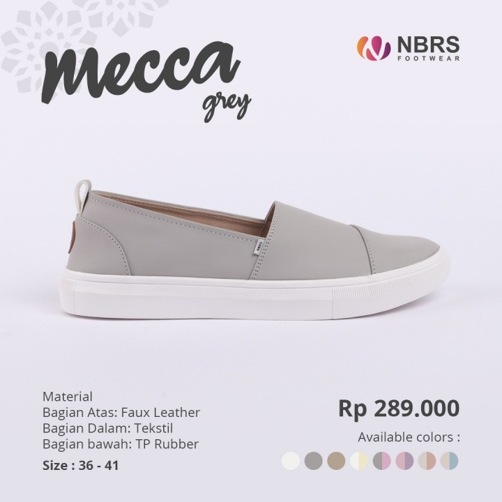 Nibras Footwear Sepatu MECCA wanita Casual kekinian ootd polos