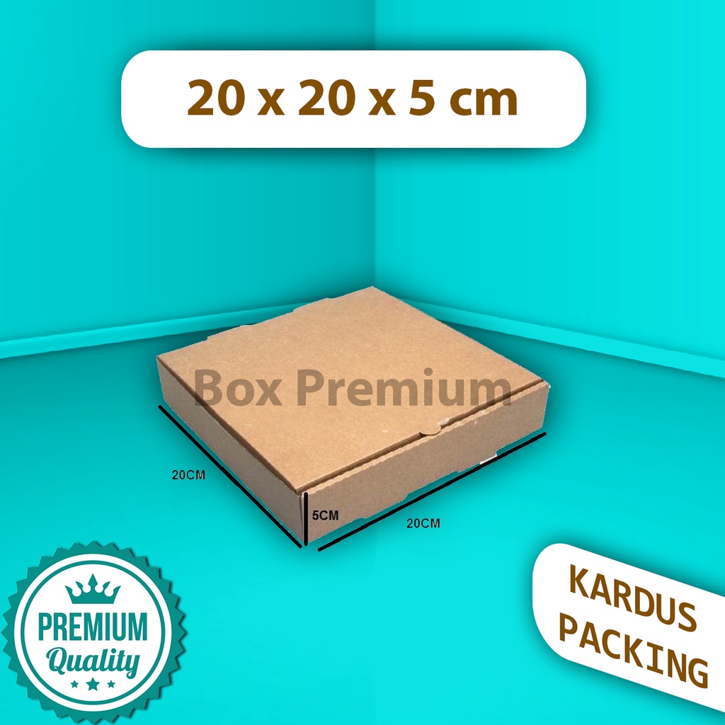 

{ISI 5 pcs} Kardus Dus Box Packaging Pizza Jam Dinding Pakaian Donut 20x20x5 cm