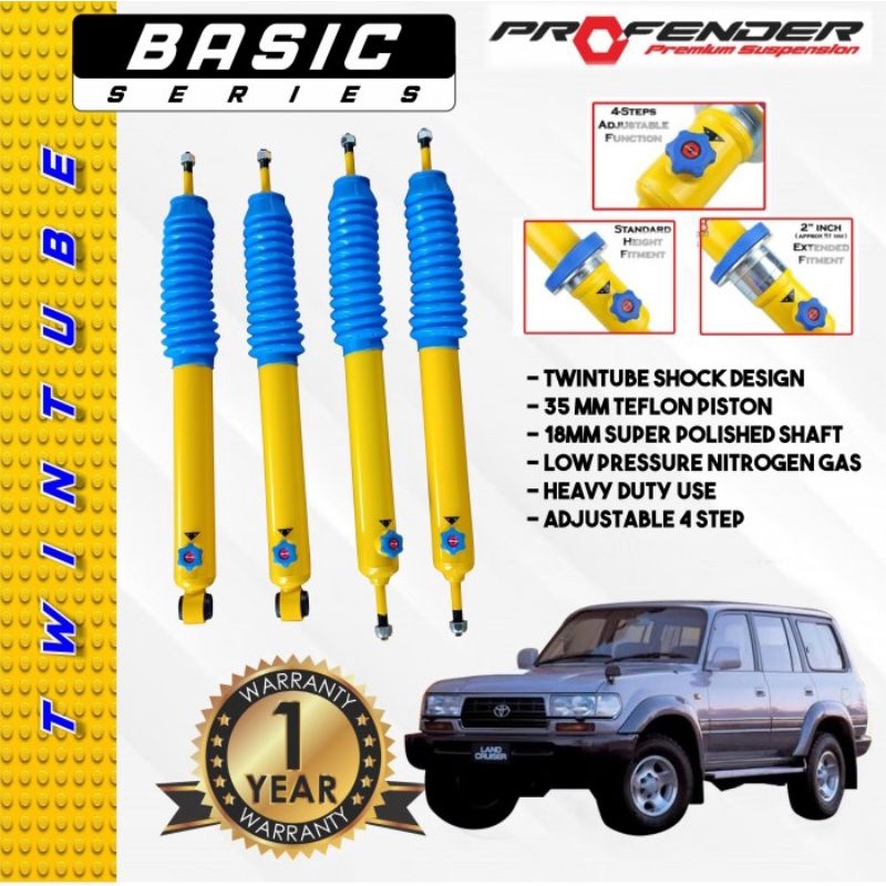 PROFENDER Shock Offroad Adjustable Land Cruiser VX80 J80 J100 Belakang 5cm Shockbreaker Shockbecker 