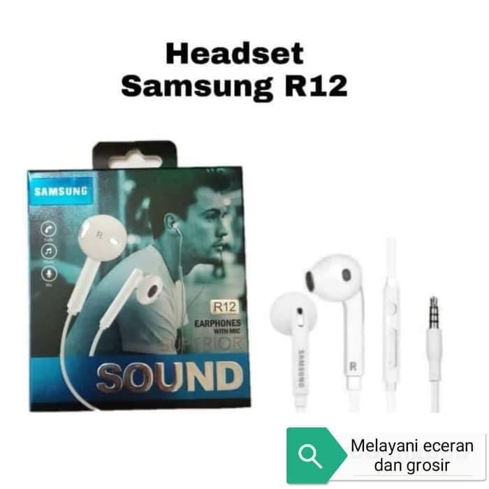 HANDSFREE/HEADSET/HEDSET/HF R12 BRANDED SUARA SUPER MANTAP SAMSUNG/OPPO/VIVO/XIAOMI