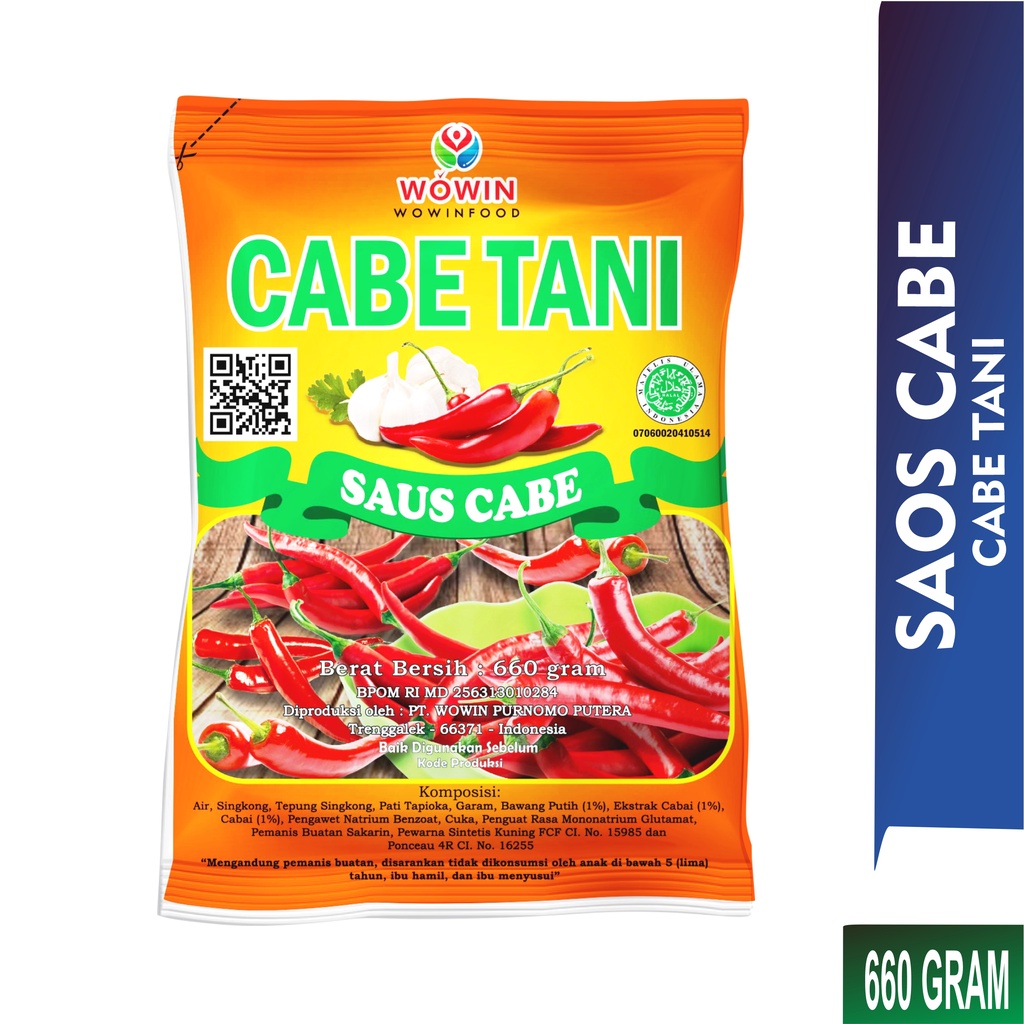 

CABE TANI SAUS SAMBAL POUCH REFILL 660GRAM