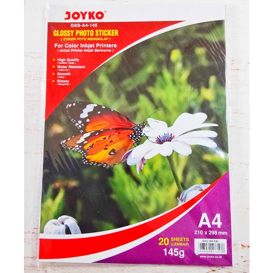 

(PAK) GLOSSY PAPER JOYKO GSS-A4 145 GSM / 160 GSM STIKER