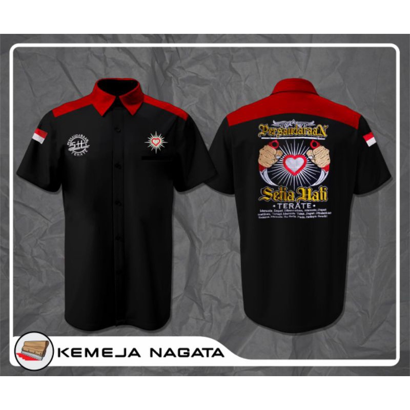 KEMEJA PSHT BORDIR-KEMEJA TERBARU PSHT-BAJU PSHT-HEM PSHT-HEM PSHT BORDIR-HEM TERATE-HEM SH TERATE