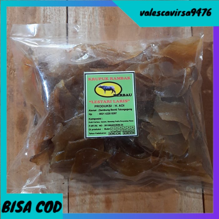 

⭐BISA COD⭐ Krupuk Rambak Kulit Kerbau Mentah 250gr/Krecek/Rambak