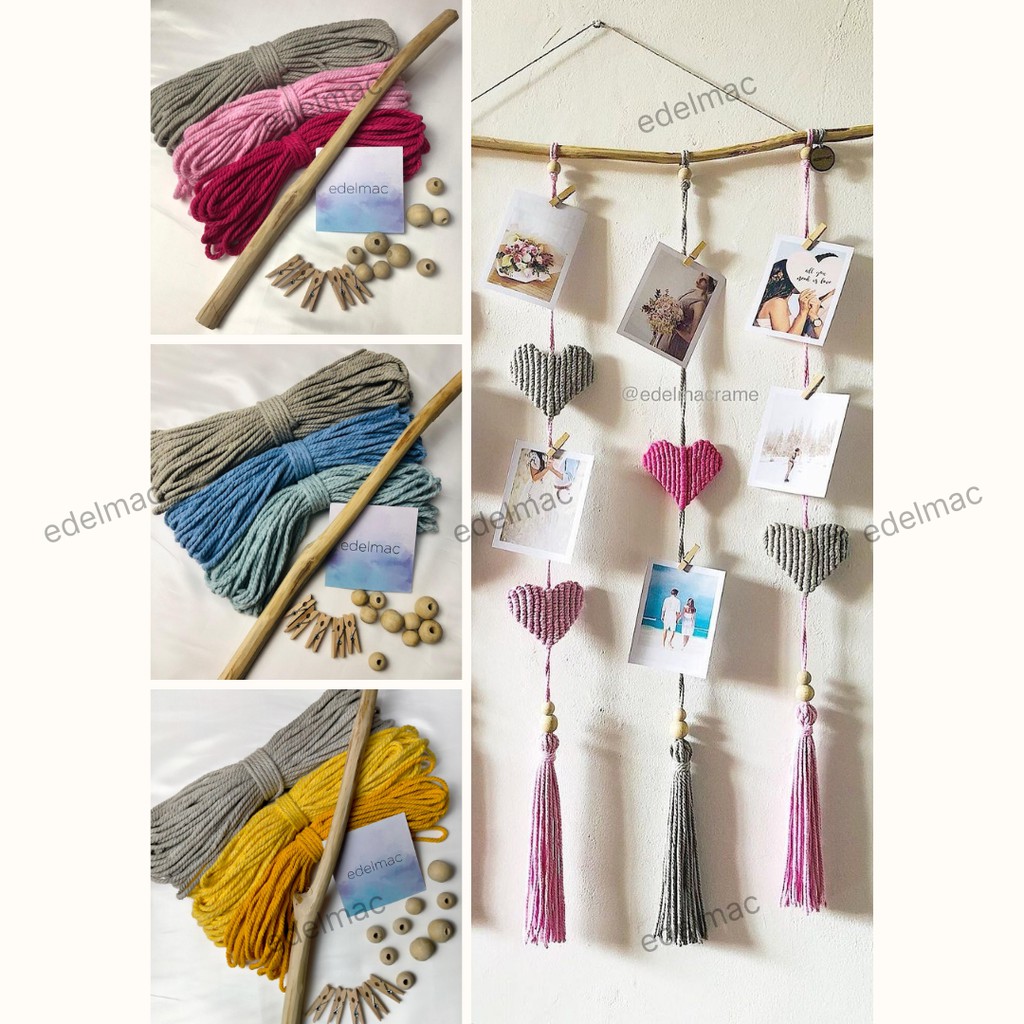 DIY Paket edelmac Macrame Kit Picture | Photo Wall Hanging Decor