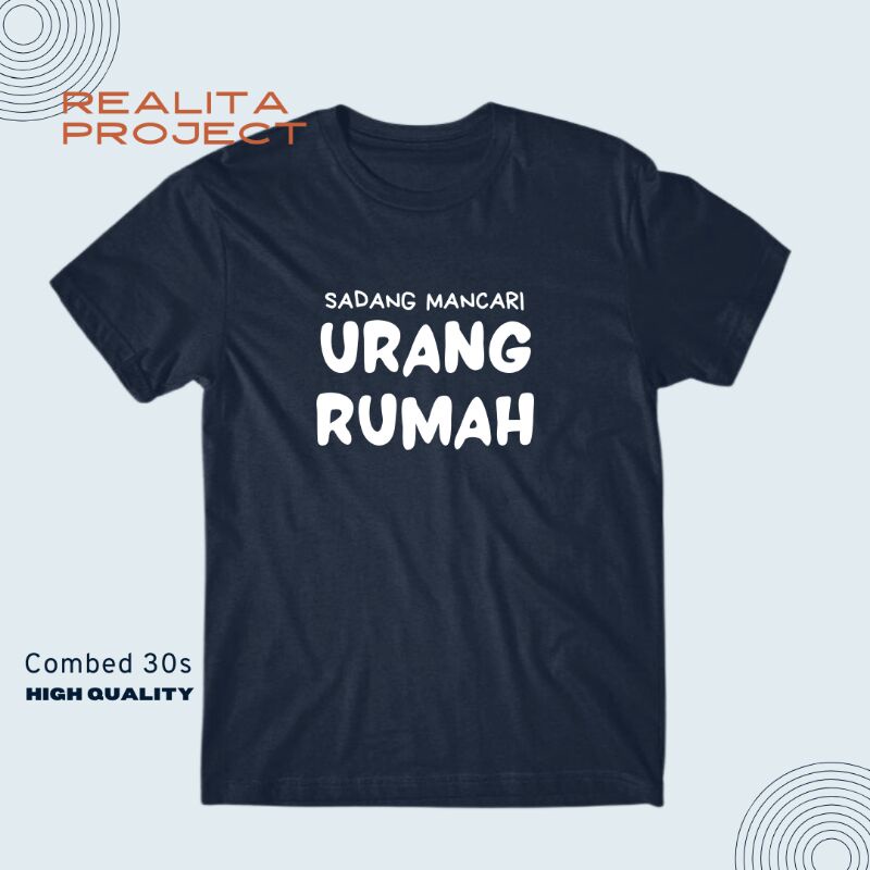 Kaos Combed 30S Kaos Minang Mancari Urang Rumah / Kaos Distro Wanita Pria