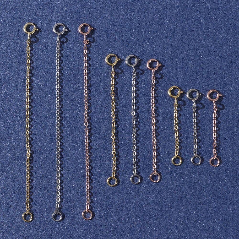 PINEAPPLE Extender Safety Chain Extender Rantai Extender Stainless Steel Temuan Perhiasan Emas Perak &amp; Komponen DIY