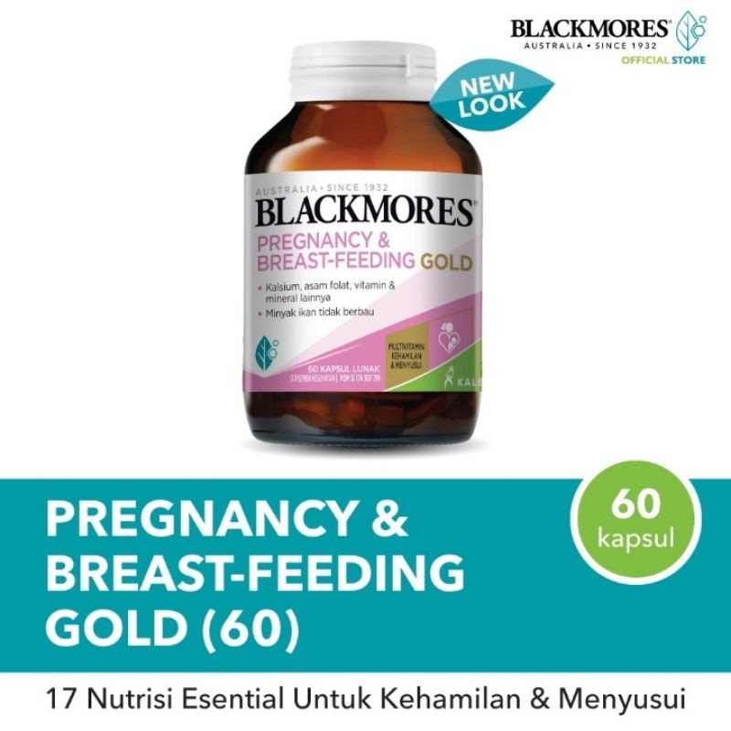 [FREE GIFT] Blackmores Pregnancy and Breastfeeding Gold Vitamin Ibu Hamil dan Menyusui 60 Kapsul