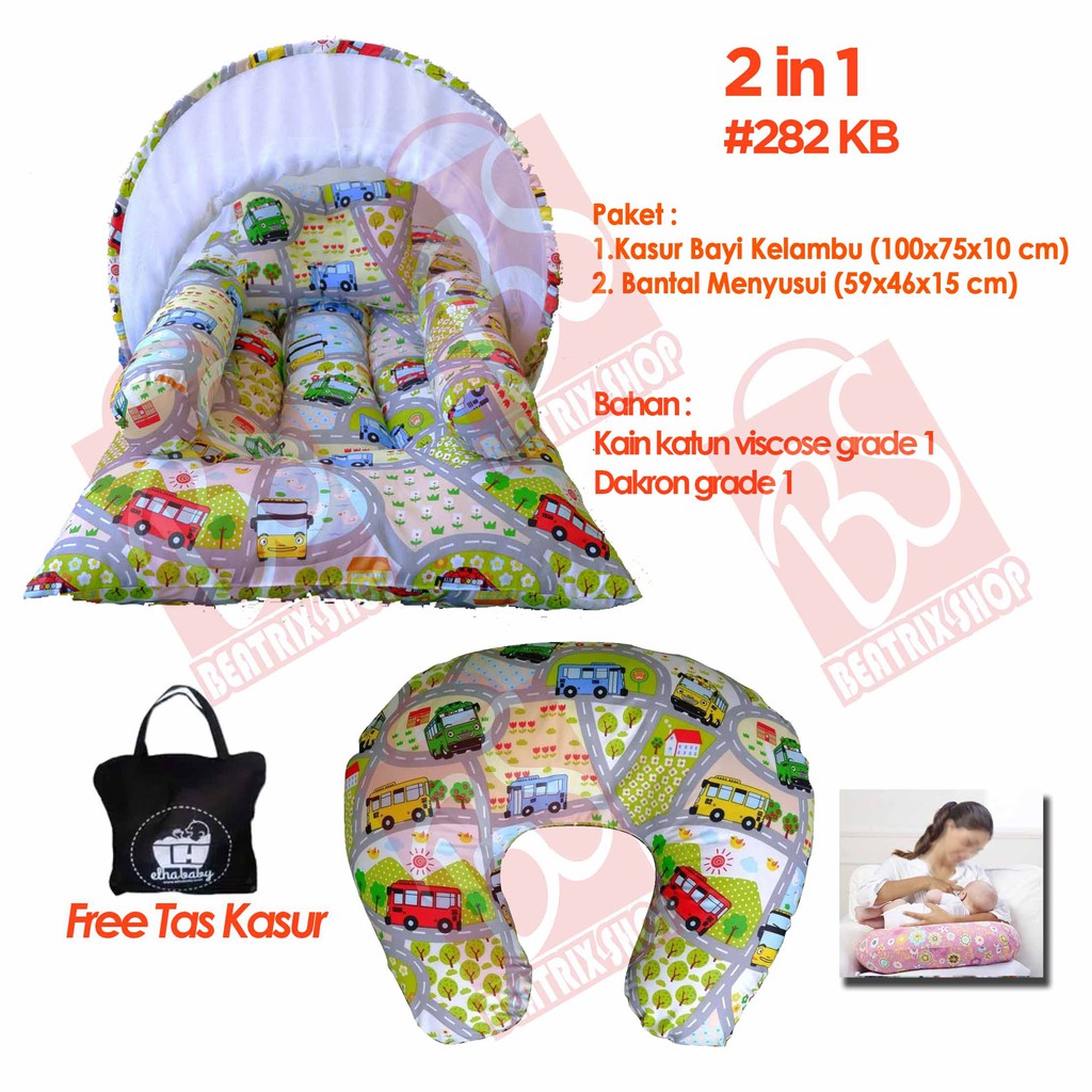 Sale 2 in 1 kasur bayi kelambu doraemon dab bansui elha baby