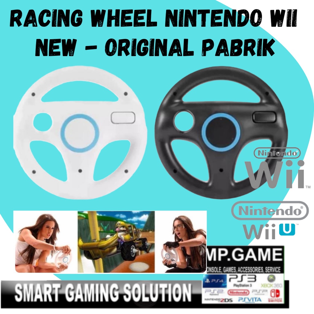 Racing Wheel Nintendo Wii Steering Stir Wiimote Remote Nintendo Wii Mario Kart Original Pabrik