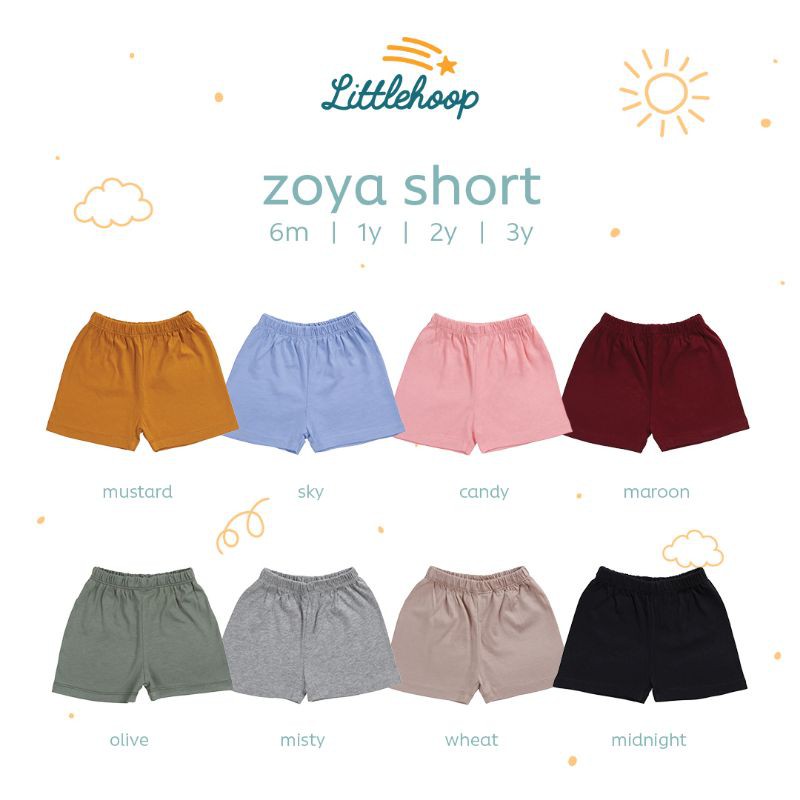 LITTLEHOOP Zoya Basic Short Cotton Celana Pendek Anak Bayi