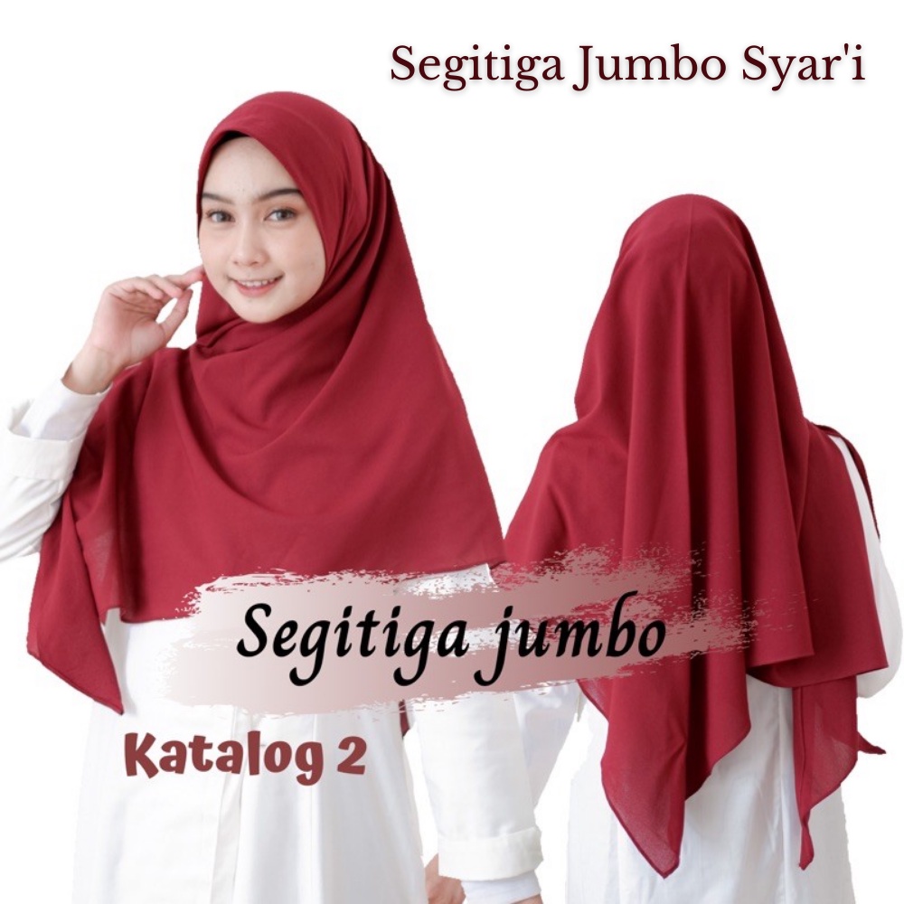 Jilbab Segitiga Instan JUMBO Diamond Warna Ke - II