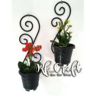 Kyoolaa Hiasan Besi Ornamen Tempat Pot Dinding