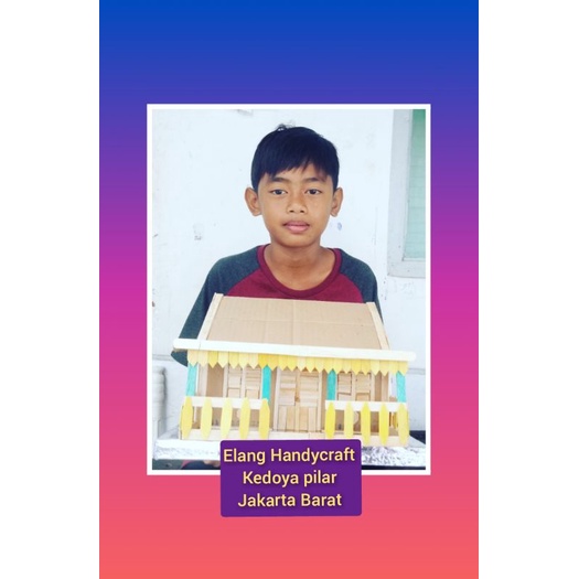 MiniaturRumahAdatBetawi bahan kardus