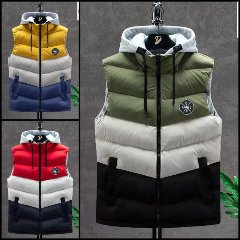 Rompi jaket rompi motor rompi speda rompi 3D jaket tebal hangat dan nyaman bahan parasut despo size 