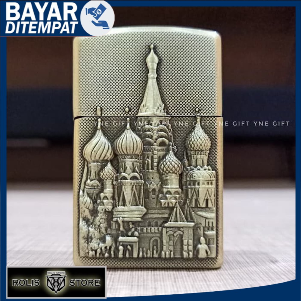 PROMO COD Korek Model Zippo Katerdal Santo Basil - Korek Api Murah