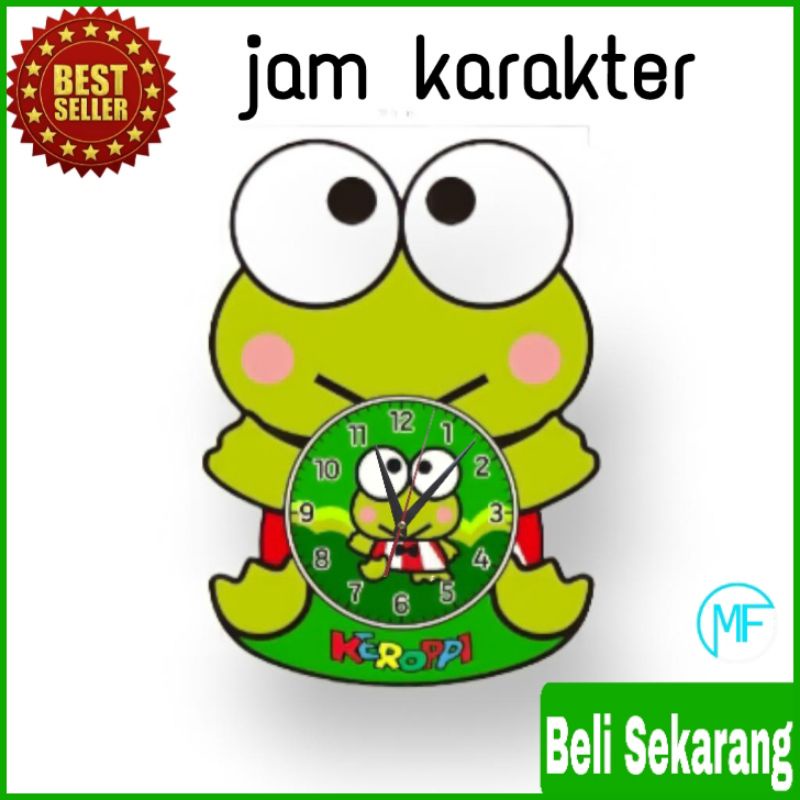 Jam dinding karakter unik minimalis - Jam dinding karakter murah - jam dinding doraemon - jam dinding hellokity - jam dinding keroppi